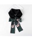 Sparsil kobieta zima futrzany szalik komin Leopard wstążka szaliki kobiety Patchwork Faux królik z imitacją kołnierzyka futro sz