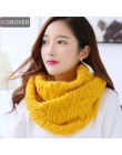 VISROVER 2018 szaliki damskie zimowe dzianiny Lic szalik ciepły nieskończoność Snood pierścionek damski pętli szalik moda Unisex