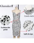 Glamaker Polka dot ruffle split czerwona sukienka damska v neck plisowana sukienka bodycon damski, wiosenny letni elegancki seks