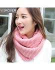 VISROVER 2018 szaliki damskie zimowe dzianiny Lic szalik ciepły nieskończoność Snood pierścionek damski pętli szalik moda Unisex