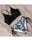 RUUHEE Bikini 2020 strój kąpielowy Push Up stroje kąpielowe kobiety Bikini Set Leopard zasznurować Backless kobiet Sexy Biquini 