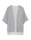 2018 Summer Women Beach Swim Cover-up szyfonowa lekka z nadrukiem bikini Cover frędzle Beach Outwear
