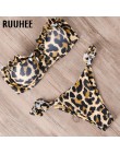 RUUHEE Bandeau strój kąpielowy Bikini kobiety strój kąpielowy Sexy marszczony strój Bikini Push Up kostium kąpielowy kobiet braz