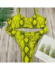 Seksowne kobiety stroje kąpielowe niskiej zwężone Leopard serpentynowy nadruk zestawy Bikini damski strój kąpielowy Bikini pływa