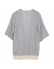 2018 Summer Women Beach Swim Cover-up szyfonowa lekka z nadrukiem bikini Cover frędzle Beach Outwear