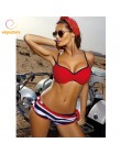 2020 seksowne Bikini zestaw trzyczęściowy strój kąpielowy kobiety Push Up stroje kąpielowe brazylijski strój kąpielowy kostium k