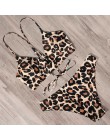RUUHEE Bikini 2020 strój kąpielowy Push Up stroje kąpielowe kobiety Bikini Set Leopard zasznurować Backless kobiet Sexy Biquini 