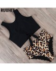 RUUHEE strój kąpielowy kobiety Bikini 2020 mujer stroje kąpielowe Bikini wysokie w talii Sport topy strój kąpielowy kobiety wyśc