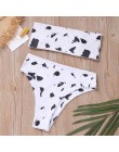 Seksowne Bikini Mujer 2019 nowy nadruk z krową strój kąpielowy kobiety dwa kawałki Push Up Biquini brazylijski strój kąpielowy d