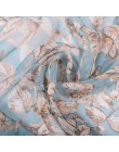 [BYSIFA] 100% jedwabny szal szyfonowy kobieta marka wzór liści szary Khaki długie szale szale plażowe jesień zima kobiety szalik