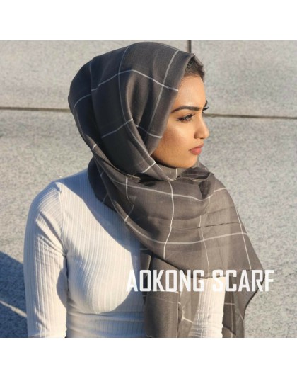 Jednoczęściowy hidżab czarne kobiety siatka hijabs wiskoza oversize muzułmańska chusta szale moda maxi w jednolitym kolorze gład