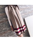 Luksusowa marka szalik w kratkę dla kobiet Faux Cashmere damska zimowa Poncho wełna Pashmina zima Stole pani szaliki kobiece Pon