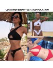 In-x jedno ramię bikini 2020 klamra wysokie cięcie strój kąpielowy seksowne stringi bikini drążą strój kąpielowy biały push up s