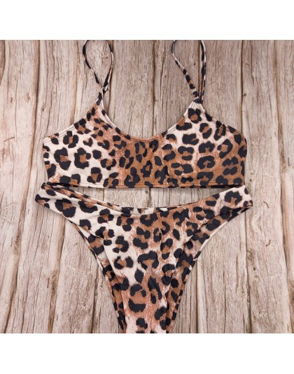 Seksowne kobiety stroje kąpielowe niskiej zwężone Leopard serpentynowy nadruk zestawy Bikini damski strój kąpielowy Bikini pływa
