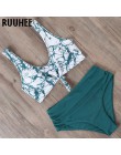 RUUHEE strój kąpielowy kobiety Bikini 2020 mujer stroje kąpielowe Bikini wysokie w talii Sport topy strój kąpielowy kobiety wyśc