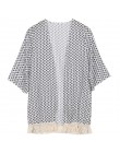 2018 Summer Women Beach Swim Cover-up szyfonowa lekka z nadrukiem bikini Cover frędzle Beach Outwear