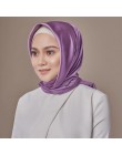 90*90cm chustka satyna jedwabna hidżab szalik dla kobiet jednokolorowe chusteczki do włosów szale kwadratowe szale i okłady szal