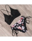 RUUHEE Bikini 2020 strój kąpielowy Push Up stroje kąpielowe kobiety Bikini Set Leopard zasznurować Backless kobiet Sexy Biquini 