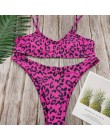 Seksowne kobiety stroje kąpielowe niskiej zwężone Leopard serpentynowy nadruk zestawy Bikini damski strój kąpielowy Bikini pływa