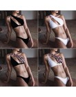 In-x jedno ramię bikini 2020 klamra wysokie cięcie strój kąpielowy seksowne stringi bikini drążą strój kąpielowy biały push up s
