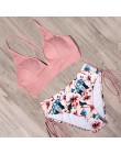RUUHEE Bikini 2020 strój kąpielowy Push Up stroje kąpielowe kobiety Bikini Set Leopard zasznurować Backless kobiet Sexy Biquini 