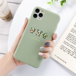 Lovebay silikonowe etui na telefony dla iPhone 7 XR 11 Pro Avocado fale kaktus dla iPhone 5SE 6 6s 8 Plus X XS Max miękka TPU ty