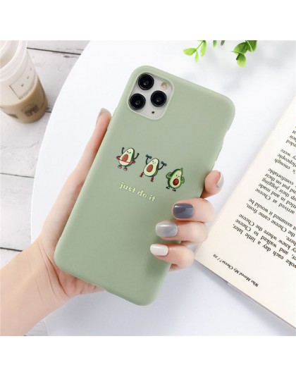 Lovebay silikonowe etui na telefony dla iPhone 7 XR 11 Pro Avocado fale kaktus dla iPhone 5SE 6 6s 8 Plus X XS Max miękka TPU ty