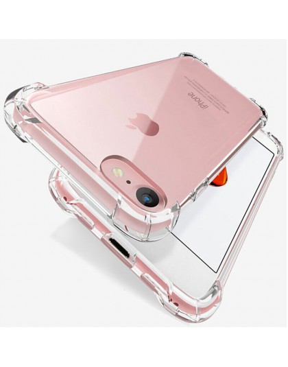Luksusowe, odporna na wstrząsy silikonowe etui na telefony dla iPhone 7 8 6 6S Plus 7 Plus 8 Plus XS Max XR 11 Case przezroczyst
