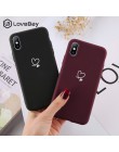 Lovebay kolorowe Love Heart Case dla iPhone 6 6S 7 8 Plus 11 Pro X XR XS Max 5 5s SE cukierki kolor etui na telefony miękka TPU 