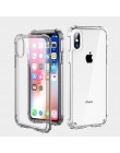 Moda odporny na wstrząsy zderzak przezroczysty silikonowy futerał na telefon dla iPhone 11 X XS XR XS Max 8 7 6 6S Plus przezroc