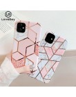 Lovebay geometryczne marmurowe tekstury etui na telefony dla iPhone SE 2020 X XR XS Max 11 Pro Max miękkie IMD pokrywa dla iPhon