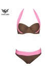 NAKIAEOI 2019 nowy Sexy Bikini kobiety strój kąpielowy wysokiej zwężone kostiumy kąpielowe pływać zestaw Bikini Push Up z ramiąc