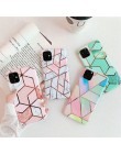 Lovebay geometryczne marmurowe tekstury etui na telefony dla iPhone SE 2020 X XR XS Max 11 Pro Max miękkie IMD pokrywa dla iPhon