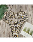 Seksowne kobiety stroje kąpielowe niskiej zwężone Leopard serpentynowy nadruk zestawy Bikini damski strój kąpielowy Bikini pływa