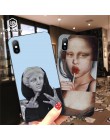 Lovebay dla iPhone 11 Pro Max 6 6s 7 8 Plus X XR XS Max 5 5s SE przypadku telefonu Cartoon statua abstrakcyjne sztuki malowane m