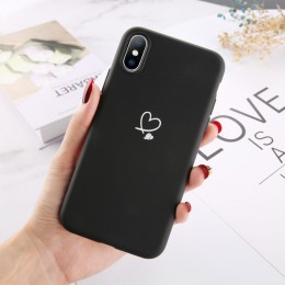 Lovebay kolorowe Love Heart Case dla iPhone 6 6S 7 8 Plus 11 Pro X XR XS Max 5 5s SE cukierki kolor etui na telefony miękka TPU 