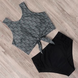 RUUHEE strój kąpielowy kobiety Bikini 2020 mujer stroje kąpielowe Bikini wysokie w talii Sport topy strój kąpielowy kobiety wyśc