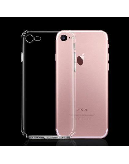 Ultra cienka szczupła przezroczyste miękkie etui z tpu na telefon dla iPhone 7 8 Plus Capa jasne etui na iphone'a Xs 11 Pro Max 