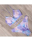 RUUHEE Bikini 2020 strój kąpielowy Push Up stroje kąpielowe kobiety Bikini Set Leopard zasznurować Backless kobiet Sexy Biquini 