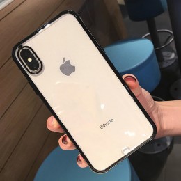 Lovebay odporny na wstrząsy zderzak przezroczysty silikonowy futerał na telefon dla iPhone 11 Pro X XR XS Max 8 7 6 6S Plus jasn