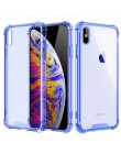 Moda odporny na wstrząsy zderzak przezroczysty silikonowy futerał na telefon dla iPhone 11 X XS XR XS Max 8 7 6 6S Plus przezroc