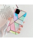 Lovebay geometryczne marmurowe tekstury etui na telefony dla iPhone SE 2020 X XR XS Max 11 Pro Max miękkie IMD pokrywa dla iPhon