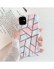 Lovebay geometryczne marmurowe tekstury etui na telefony dla iPhone SE 2020 X XR XS Max 11 Pro Max miękkie IMD pokrywa dla iPhon