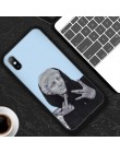 Lovebay dla iPhone 11 Pro Max 6 6s 7 8 Plus X XR XS Max 5 5s SE przypadku telefonu Cartoon statua abstrakcyjne sztuki malowane m