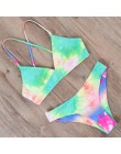 RUUHEE Bikini 2020 strój kąpielowy Push Up stroje kąpielowe kobiety Bikini Set Leopard zasznurować Backless kobiet Sexy Biquini 