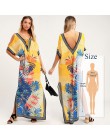 Oversize Kaftan okrycie plażowe w górę Pareos de Playa Mujer odzież plażowa Oversize osłona do bikini w górę szata Plage Sarong 