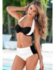 NAKIAEOI 2019 nowy Sexy Bikini kobiety strój kąpielowy wysokiej zwężone kostiumy kąpielowe pływać zestaw Bikini Push Up z ramiąc