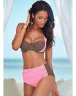NAKIAEOI 2019 nowy Sexy Bikini kobiety strój kąpielowy wysokiej zwężone kostiumy kąpielowe pływać zestaw Bikini Push Up z ramiąc