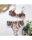 Peachtan Sexy nadruk węża bikini set 2020 nowy wysokiej talii stroje kąpielowe kobiety strój kąpielowy z wycięciem kobiet brazyl