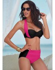 NAKIAEOI 2019 nowy Sexy Bikini kobiety strój kąpielowy wysokiej zwężone kostiumy kąpielowe pływać zestaw Bikini Push Up z ramiąc